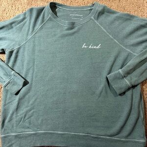 Good hYouman Be Kind Womens Gray Sweatshirt Size XL Round Neckline Long Sleeve